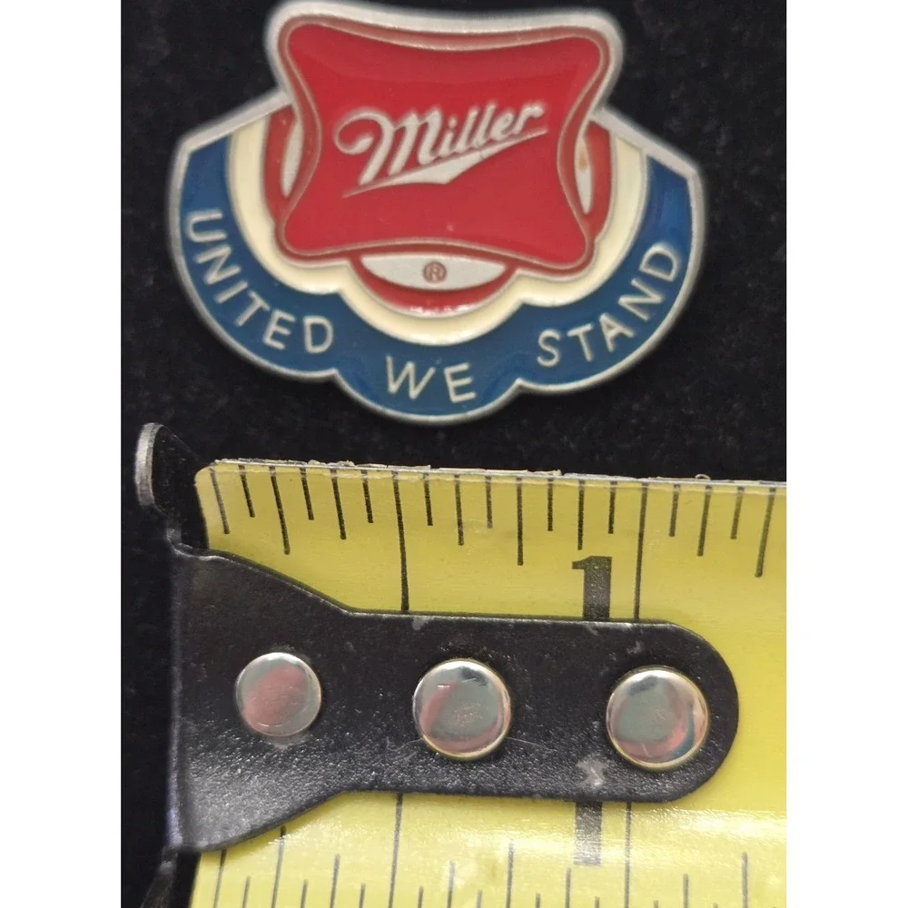 Vtg Miller Brewing Co. United We Stand Enamel Pins Hat Pins Lot (2) Breweriana